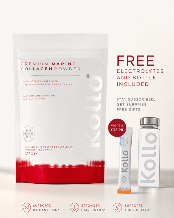 Kollo Health Marine Collagen PREMIUM MARINE COLLAGEN POWDER POUCH Marine Collagen Powder UK | 10,000mg Naticol | Kollo Health