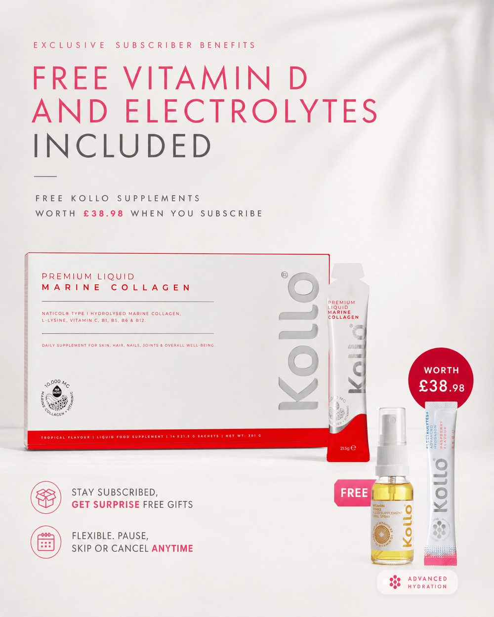 Kollo Health Marine Collagen Premium Liquid Marine Collagen 10,000mg Sachets Liquid Marine Collagen 10,000mg Sachets UK | Kollo Health